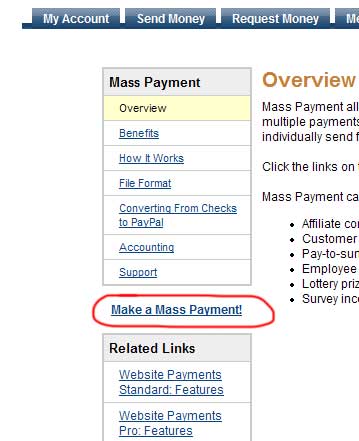 Make Mass Payment